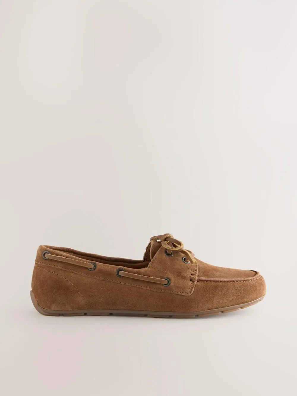 Next Standard Fit Leather Round Toe Boat Shoes^Women Flats|Wide Fit & Extra Wide Fit