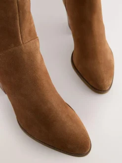 Next Western Block Heel Ankle Boots^Women Wide Fit & Extra Wide Fit
