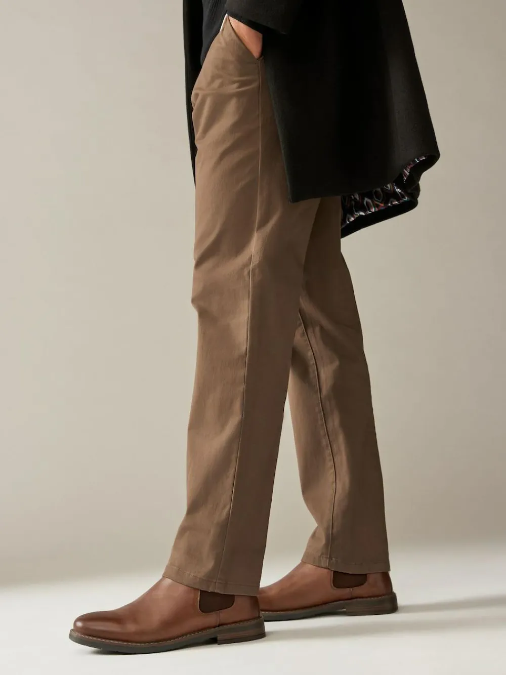 Online Next Waxy Leather Chelsea Boots Tan Brown