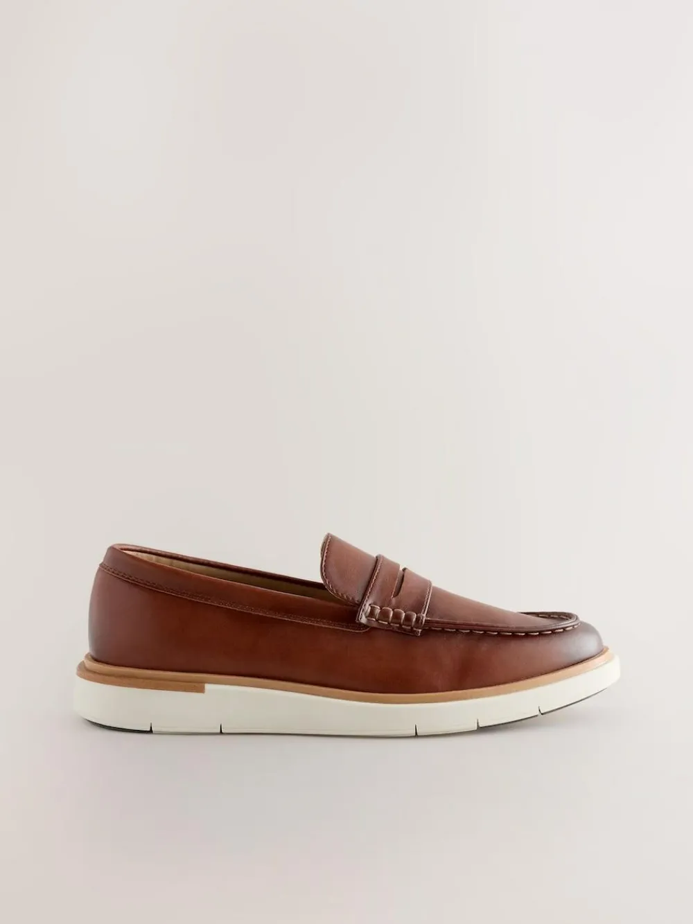 Online Next Wedge Loafers Tan Brown