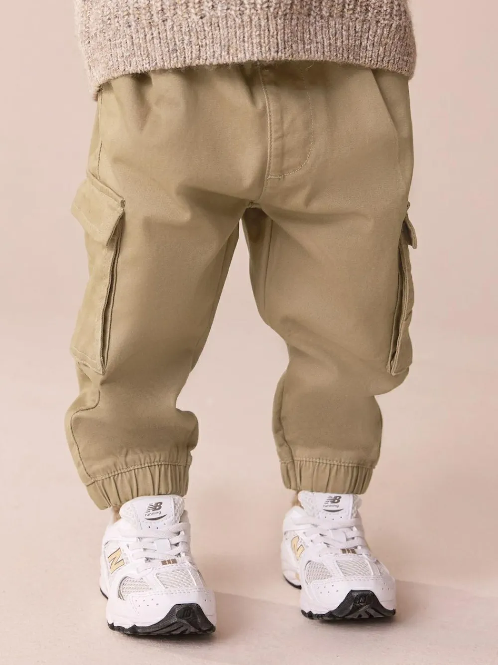 Discount Next Tan/Navy Cargo Trousers 2 Pack (3mths-7yrs)