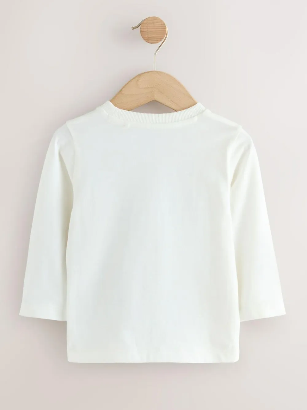 Discount Next Tan/White/Black Safari Long Sleeve Graphic Print T-Shirts 3 Pack (3mths-7yrs)