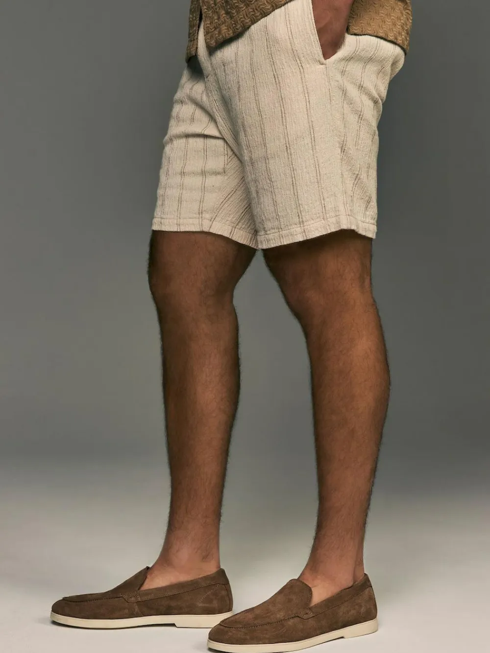 New Next Taupe Suede Loafers