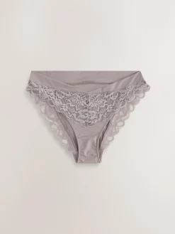 Next Ultimate Comfort Lace Back High Leg Knickers^Women Panties