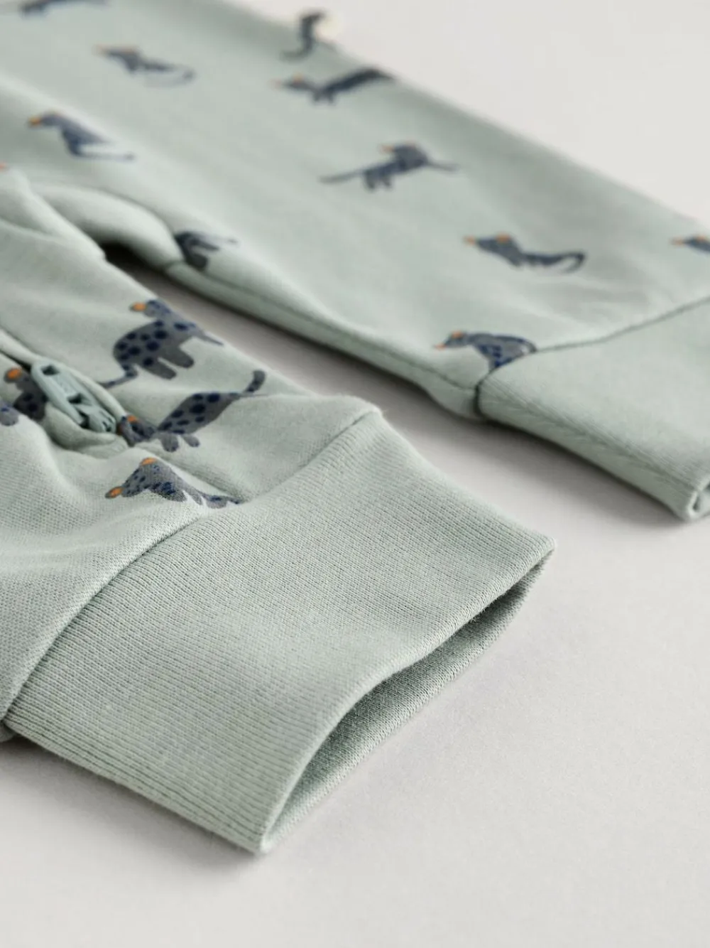 Online Next Teal Blue Baby Printed Zip Sleepsuits 3 Pack (0mths-3yrs)