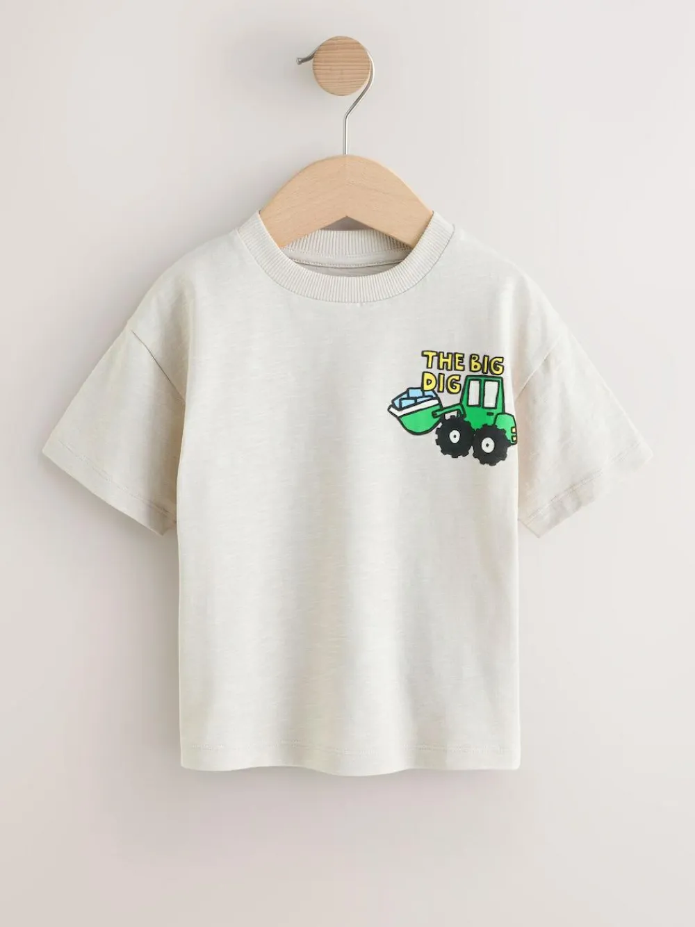 Clearance Next Teal Blue Digger Short Sleeve Graphic T-Shirts 3 Pack (3mths-7yrs)