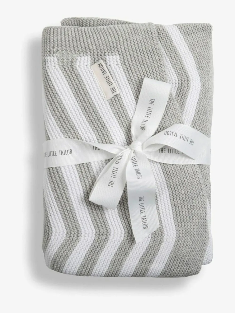 The Little Tailor Baby Chevron Design 100% Cotton Knitted Shawl^ Nursery Bedding|Blankets
