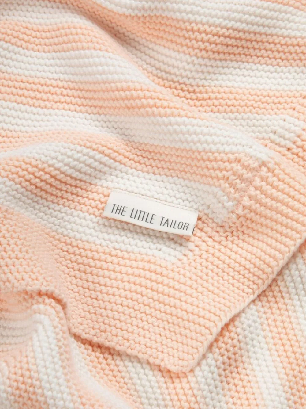 New The Little Tailor Baby Chevron Design 100% Cotton Knitted Shawl Pink
