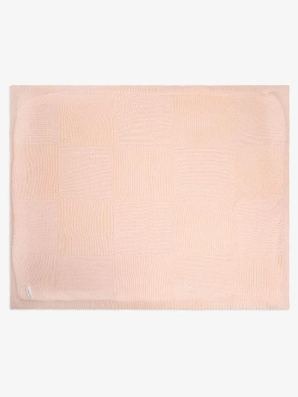 Clearance The Little Tailor Pink Plush Lined Knitted Baby Blanket