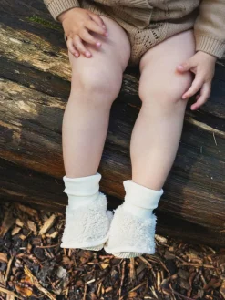 The Little Tailor Plush Lined Sherpa Fleece Baby Booties^BOY Baby Boots|Boots