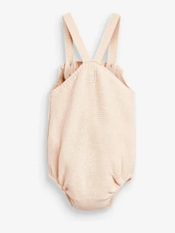 Outlet The Little Tailor Stylish Baby Knitted 100% Cotton Romper Pink
