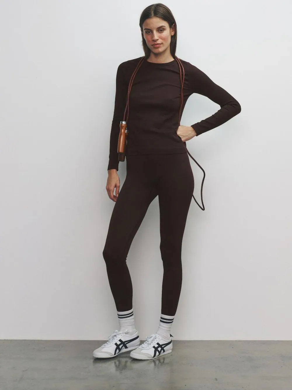 Outlet The Set 3 Pack Active Ribbed Legging Black/Chocolate Brown/Khaki