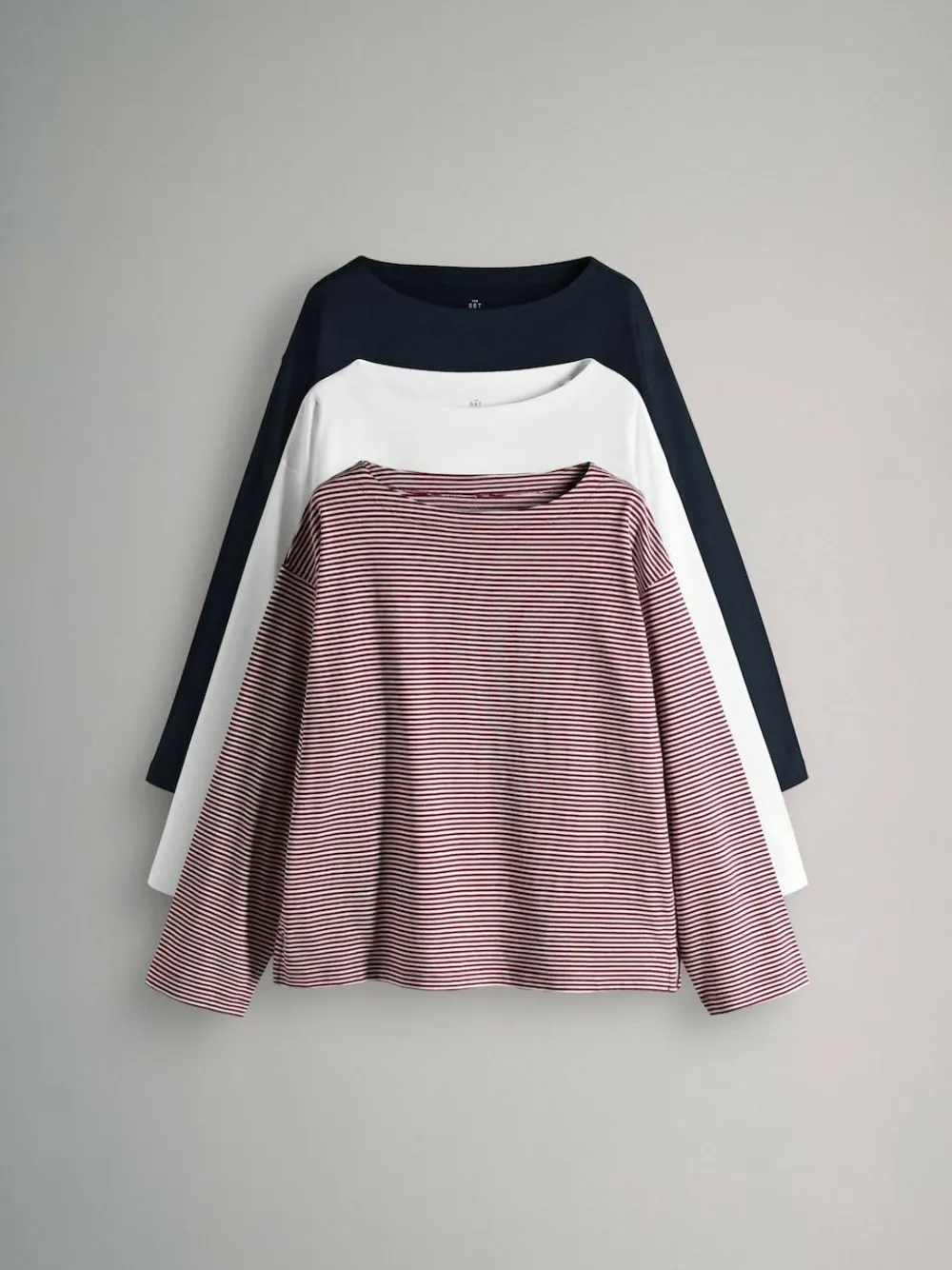 The Set 3 Pack Boat Neck Heavyweight T-Shirts^Women Nightwear|Tops & T-Shirts