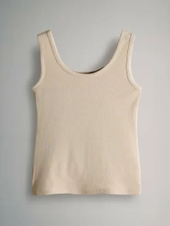 The Set 5 Pack Ribbed Scoop Neck Vests^Women Sportswear