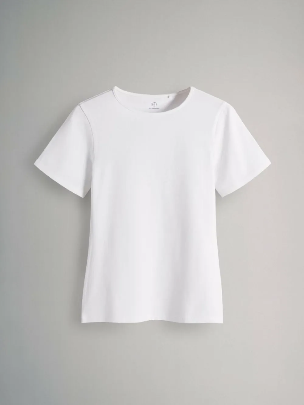 New The Set 5 Pack Short Sleeve Fitted Crew Neck T-Shirts Black/Brown/Neutral/Nude/White