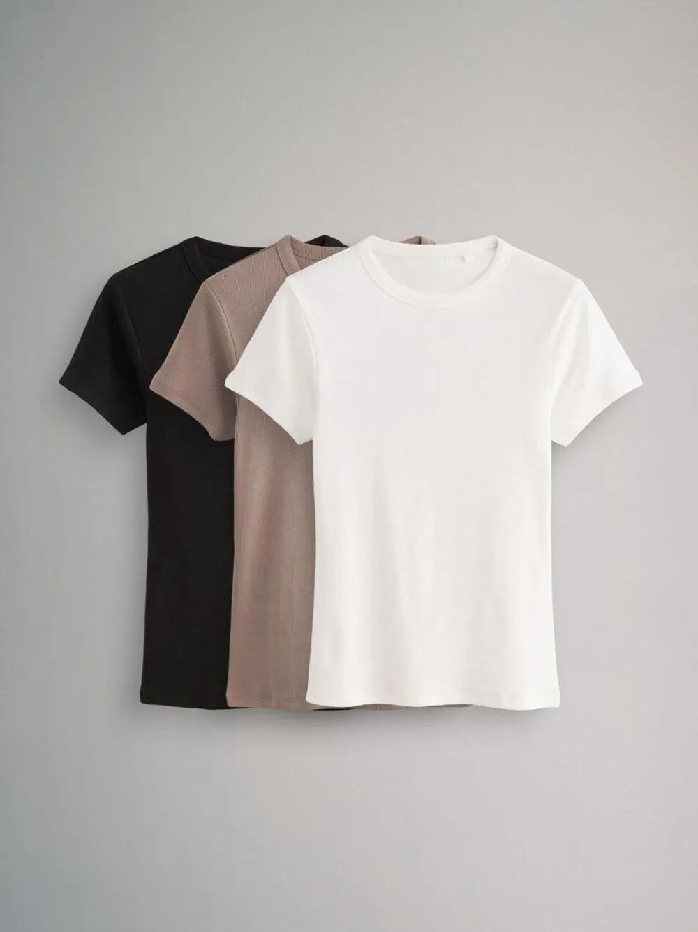 The Set 3 Pack Short Sleeve Ribbed T-Shirts^Women Loungewear