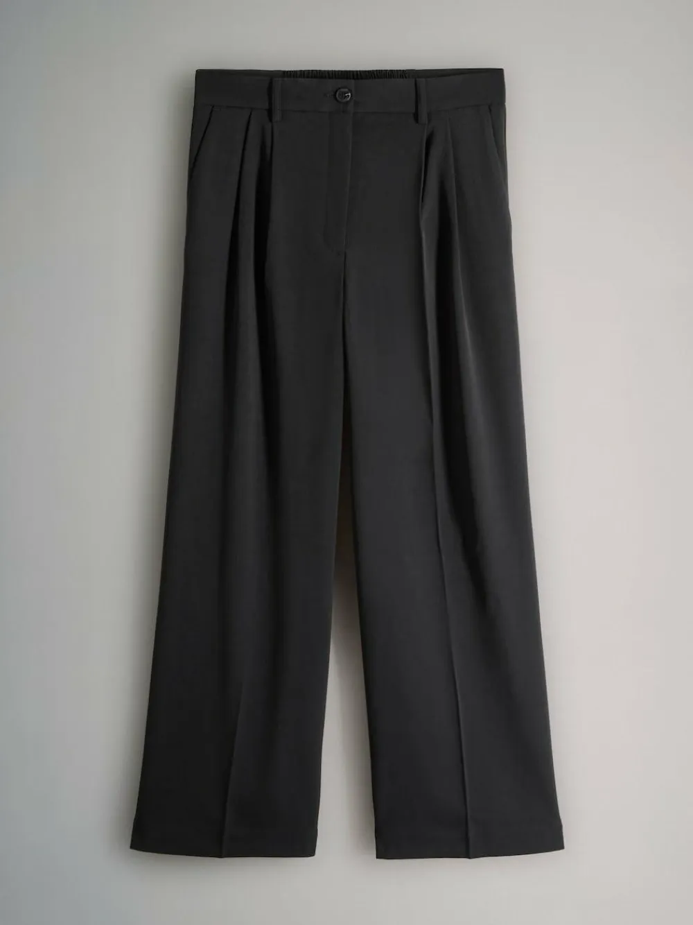 New The Set 2 Pack Wide Leg Pleated Trousers Black/Grey