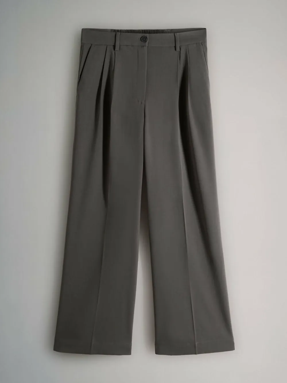 New The Set 2 Pack Wide Leg Pleated Trousers Black/Grey