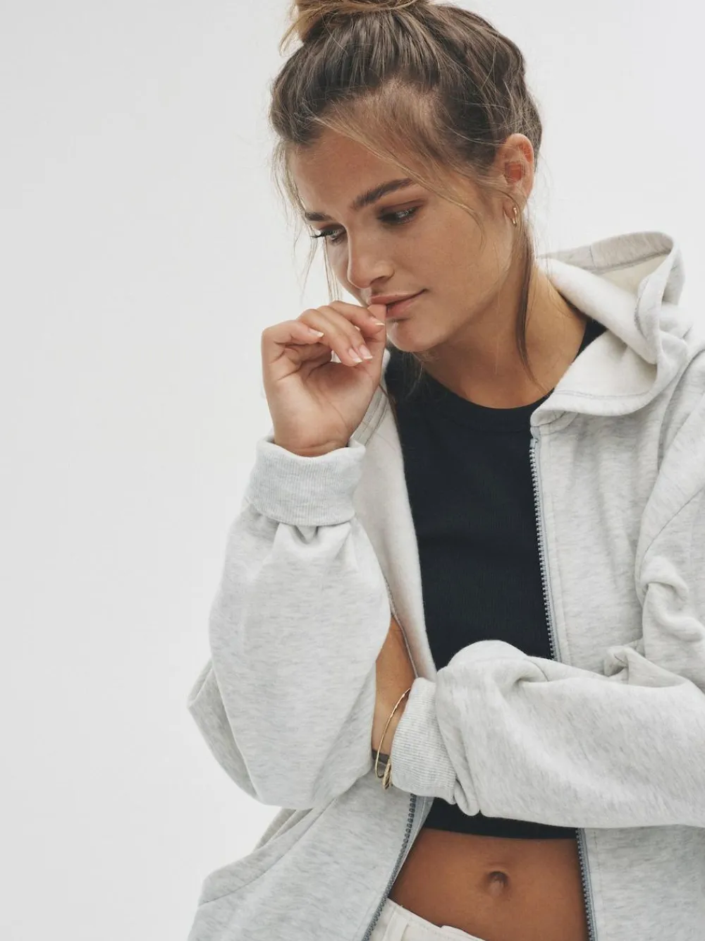 The Set 2 Pack Zip Though Hoodies Black/Grey Marl^Women Sportswear|Hoodies & Sweatshirts