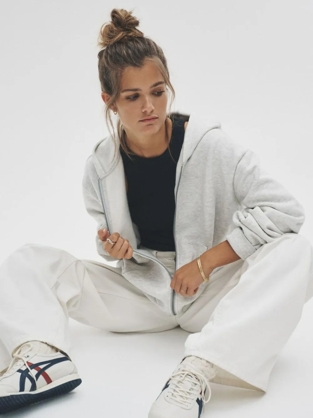 The Set 2 Pack Zip Though Hoodies Black/Grey Marl^Women Sportswear|Hoodies & Sweatshirts