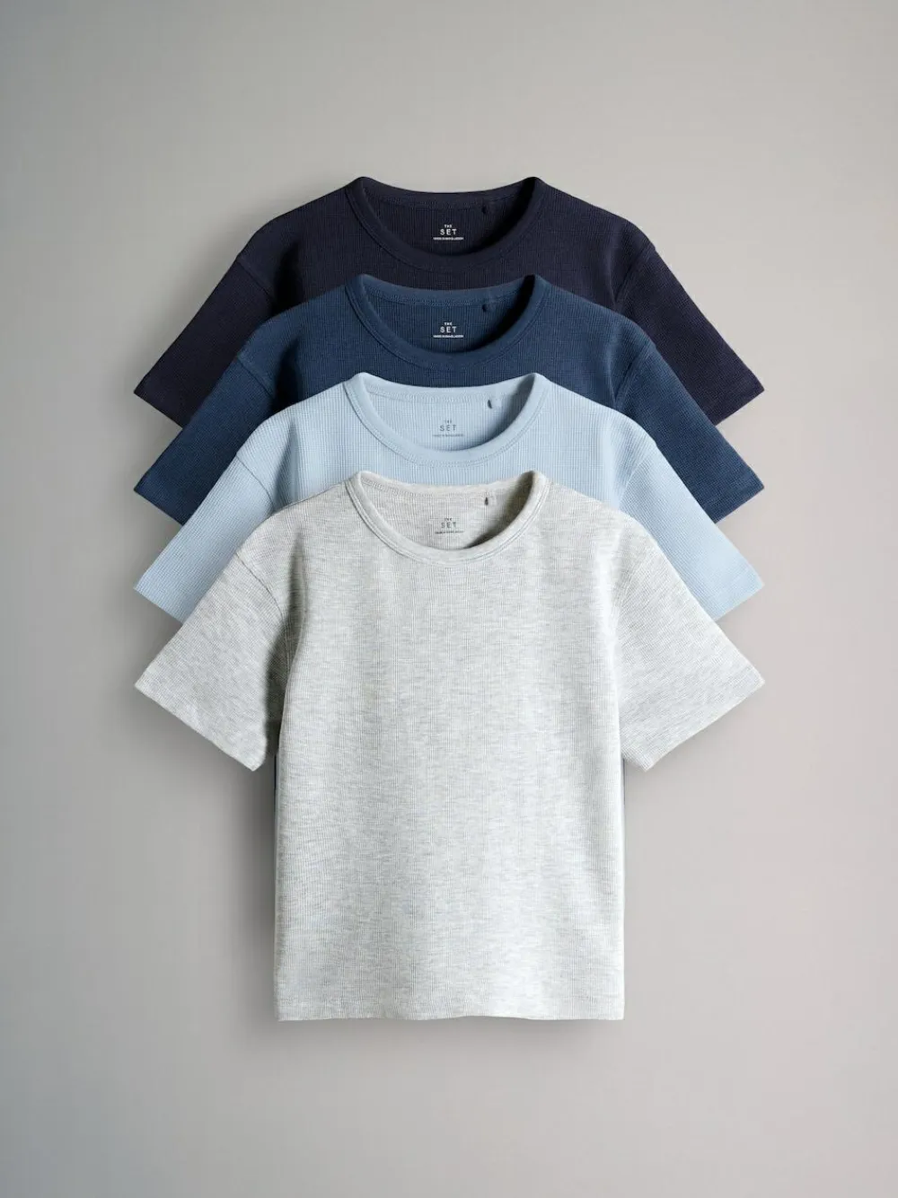 The Set 4 Pack Short Sleeve Waffle T-Shirts^BOY Tops|T-Shirts