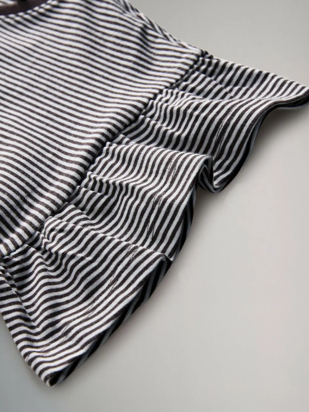 Online The Set Short Frill Sleeve Drop Waist Jersey Dresses 3 Pack Black/Brown Stripe/Red