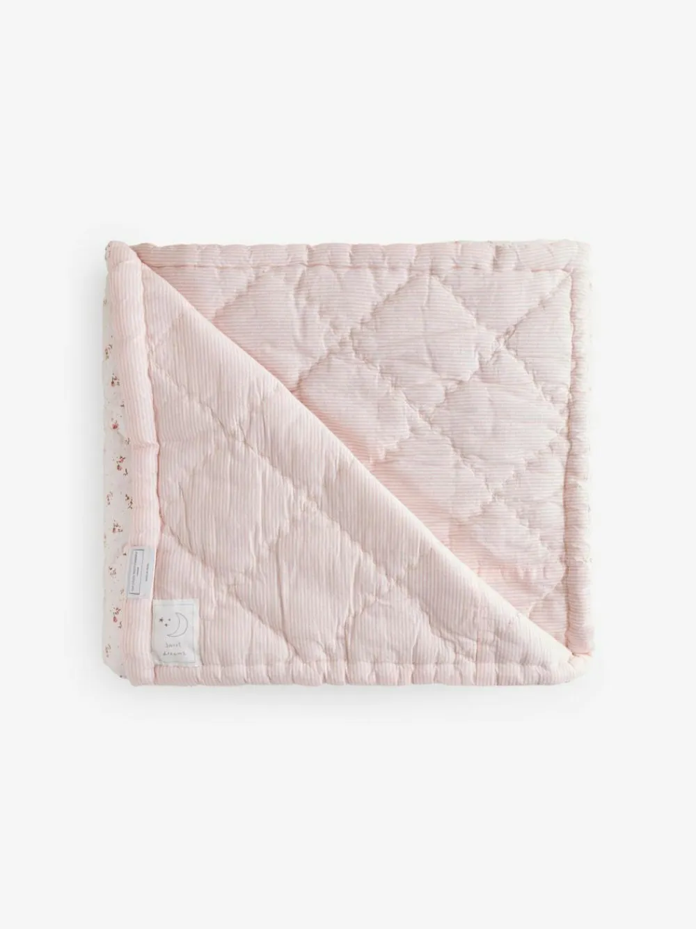 The White Company White Single Reversible Floral Quilt Blanket^ Nursery Bedding|Blankets