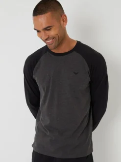 Threadbare Black Blend Long Sleeve Pyjamas Set^ Pyjamas