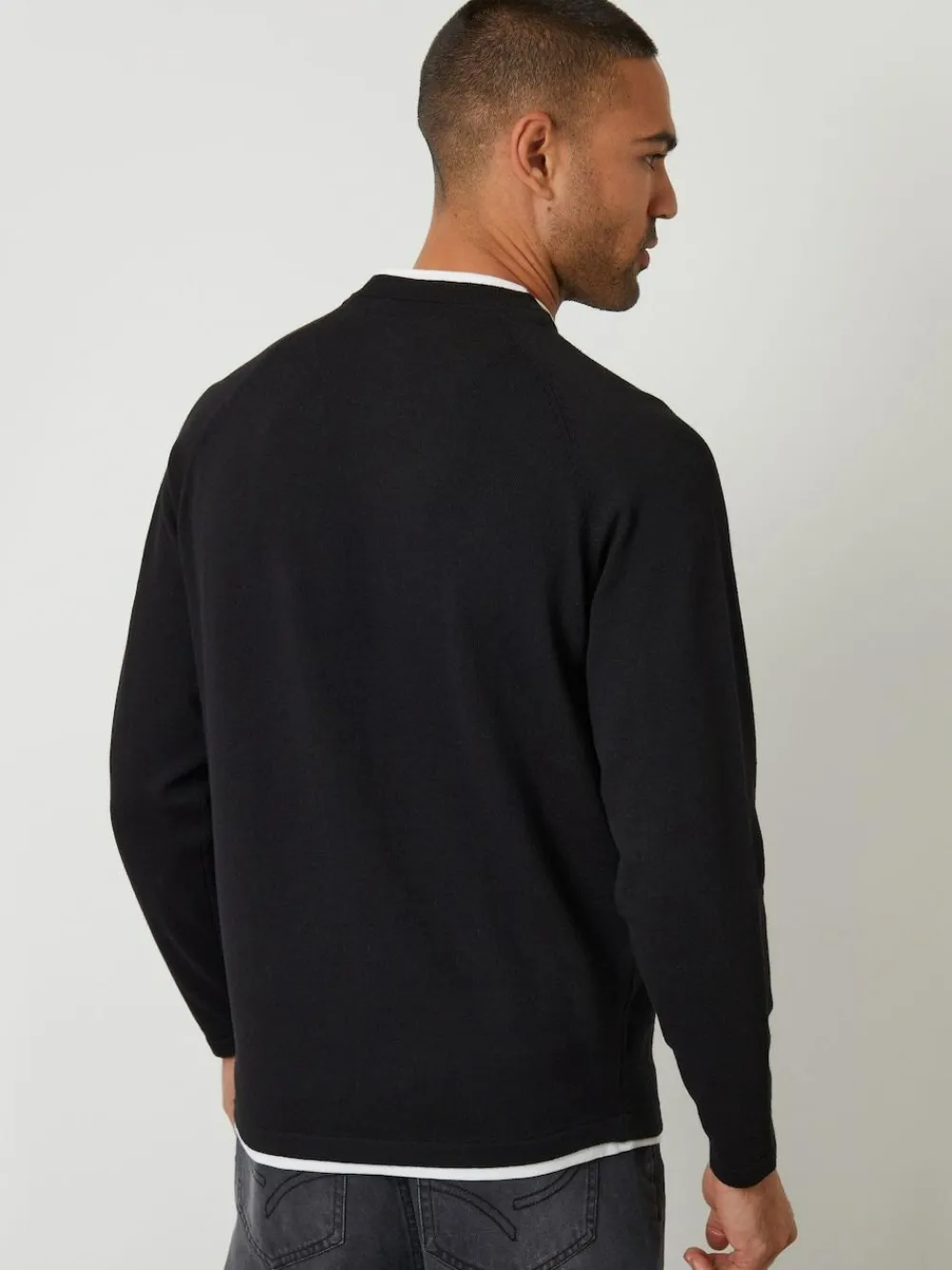 Threadbare Mock T-Shirt Textured Knit Crew Neck Jumper^ Knitwear|Knitwear