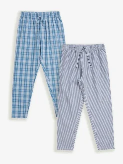 Best Threadbare Cotton Lounge Joggers 2 Pack Light Blue
