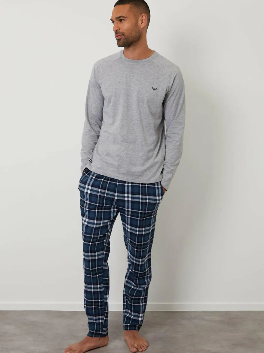 Threadbare Light Grey Blend Long Sleeve Pyjamas Set^ Pyjamas