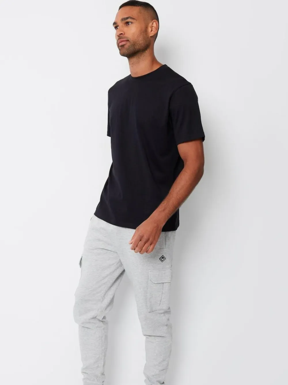 Outlet Threadbare Cargo Style Joggers Light Grey