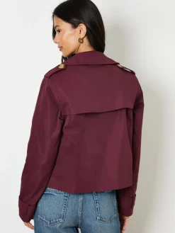 Threadbare Double Breasted Cropped Trench Jacket^Women Blazers|Suits & Tailoring