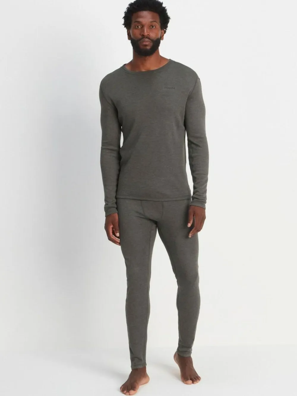 Discount Tog 24 Dark Grey Marl Meru Thermal Crewneck Sweatshirt