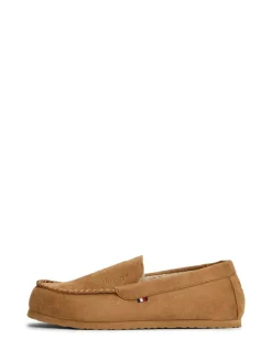 Outlet Tommy Hilfiger Fleece Lined Driver Slippers Brown