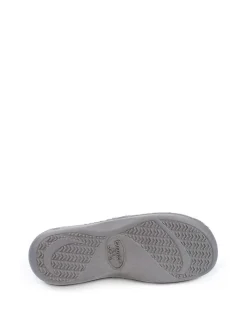 Sale Totes Grey Isotoner Popcorn Terry Mules Slippers