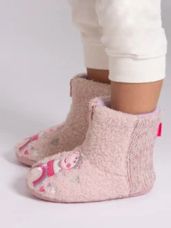 Best Totes Pink Childrens Peppa Pig Bootie Winter Slippers