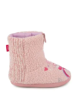 Best Totes Pink Childrens Peppa Pig Bootie Winter Slippers