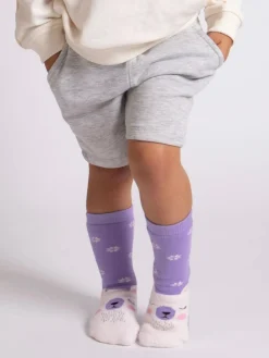 Outlet Totes Toasties Childrens Original 2 Pack Socks Purple