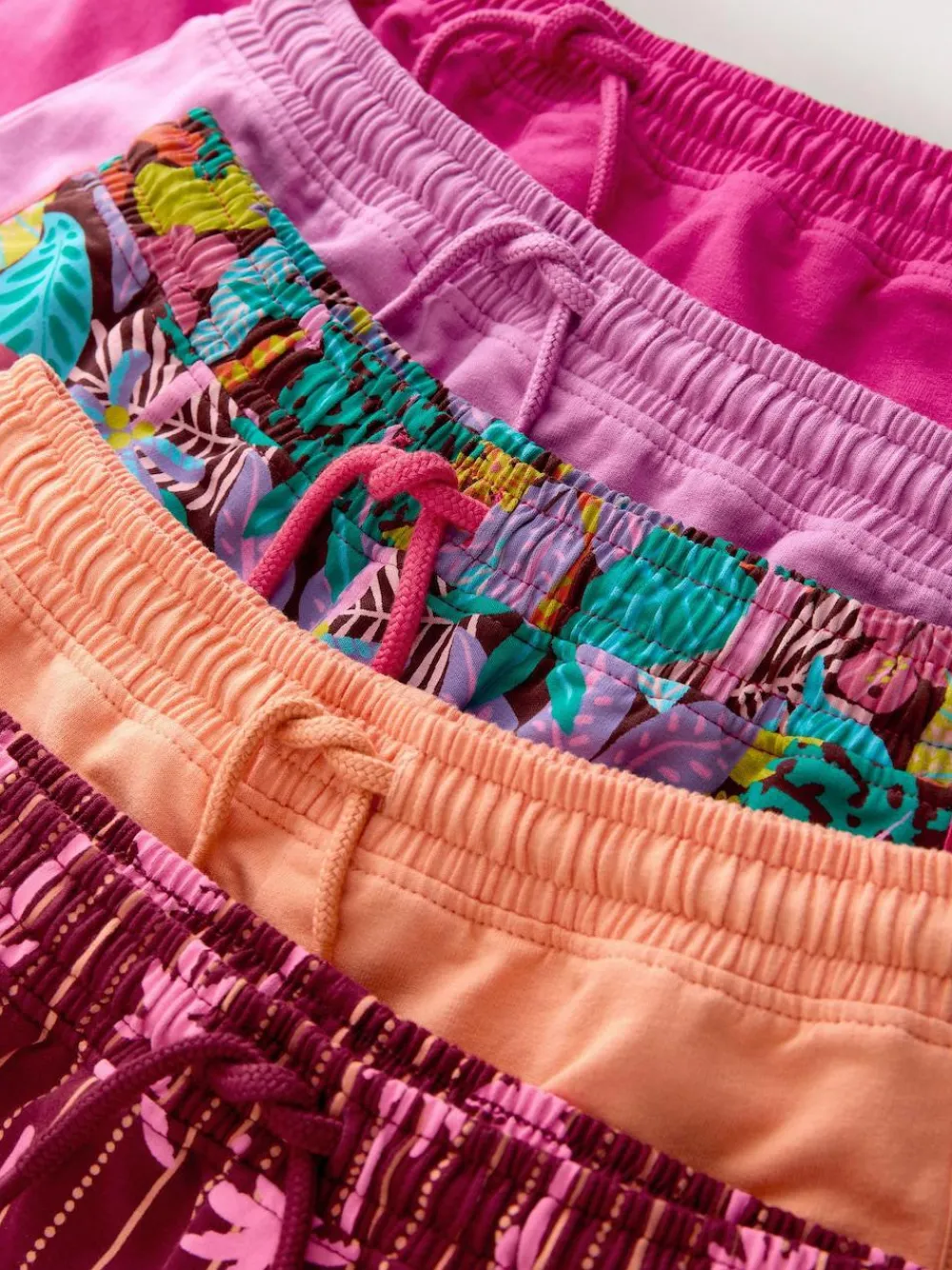 Hot Next 5 Pack Racer Shorts (3-16yrs) Tropical/Purple