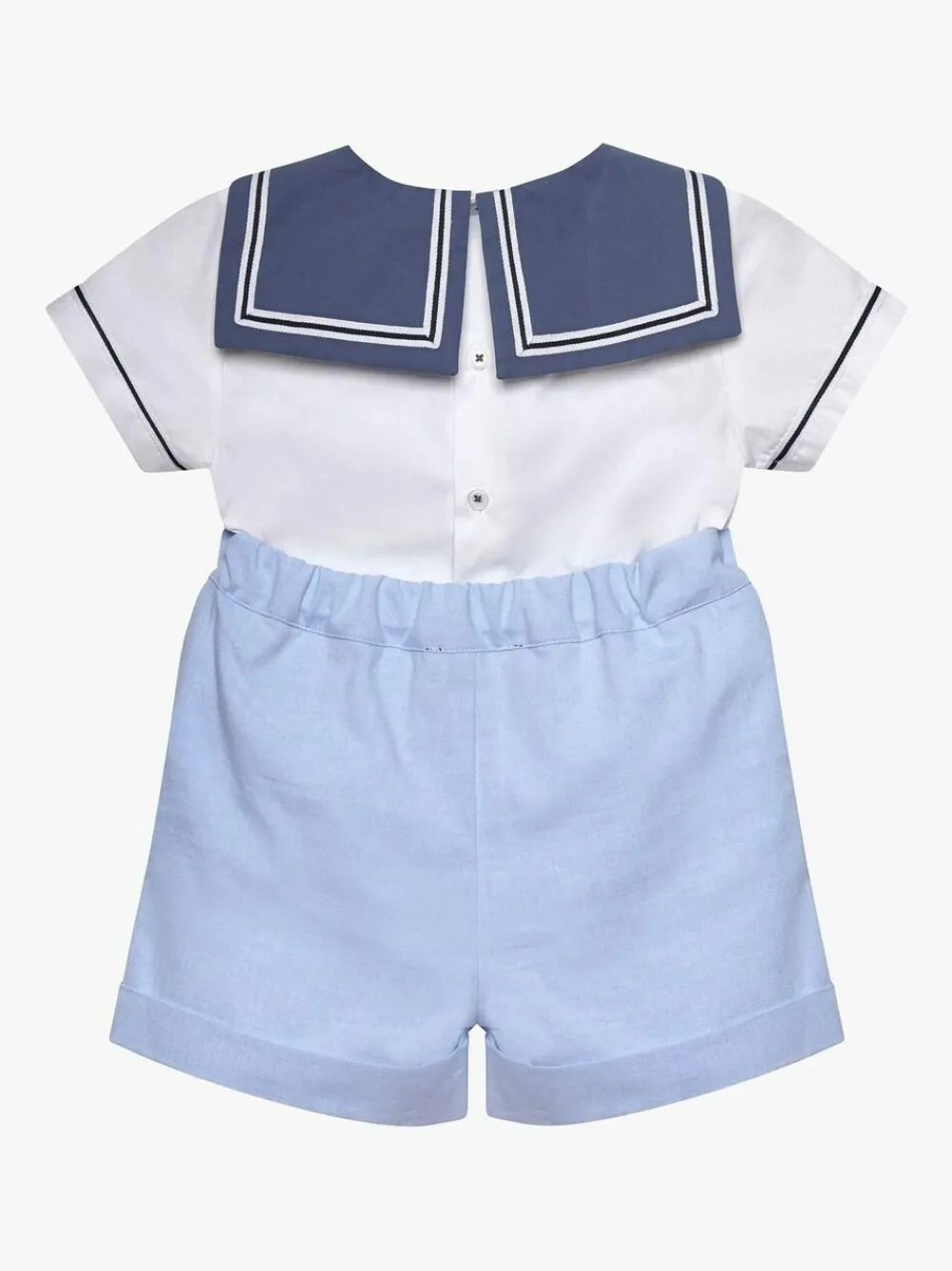 Trotters London Blue Little Pale 100% Cotton Edward Sailor Set^ Shorts