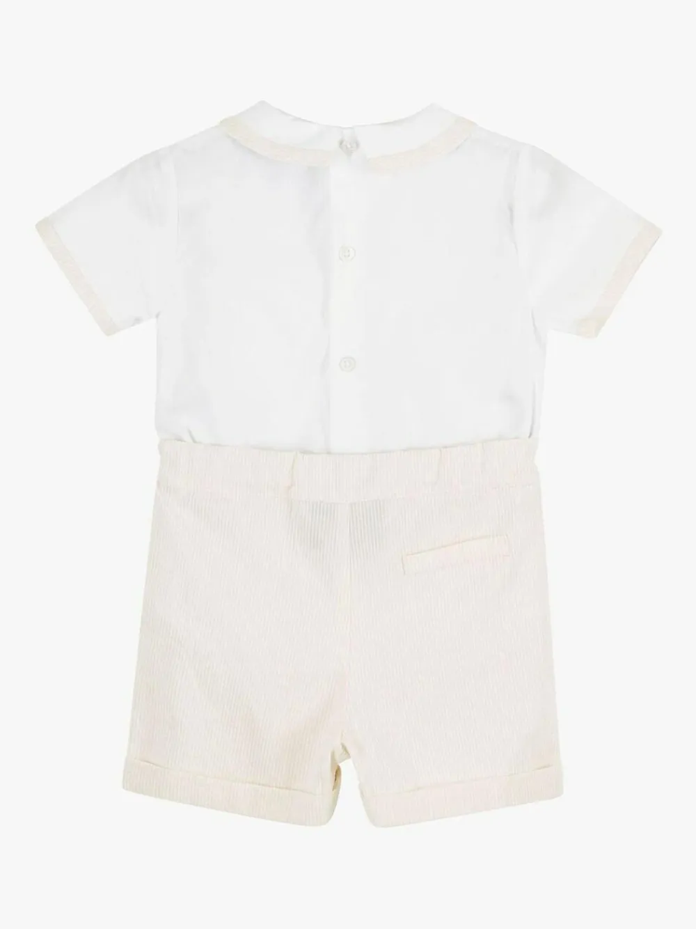 Hot Trotters London Little 100% Cotton Oatmeal/White Rupert Set