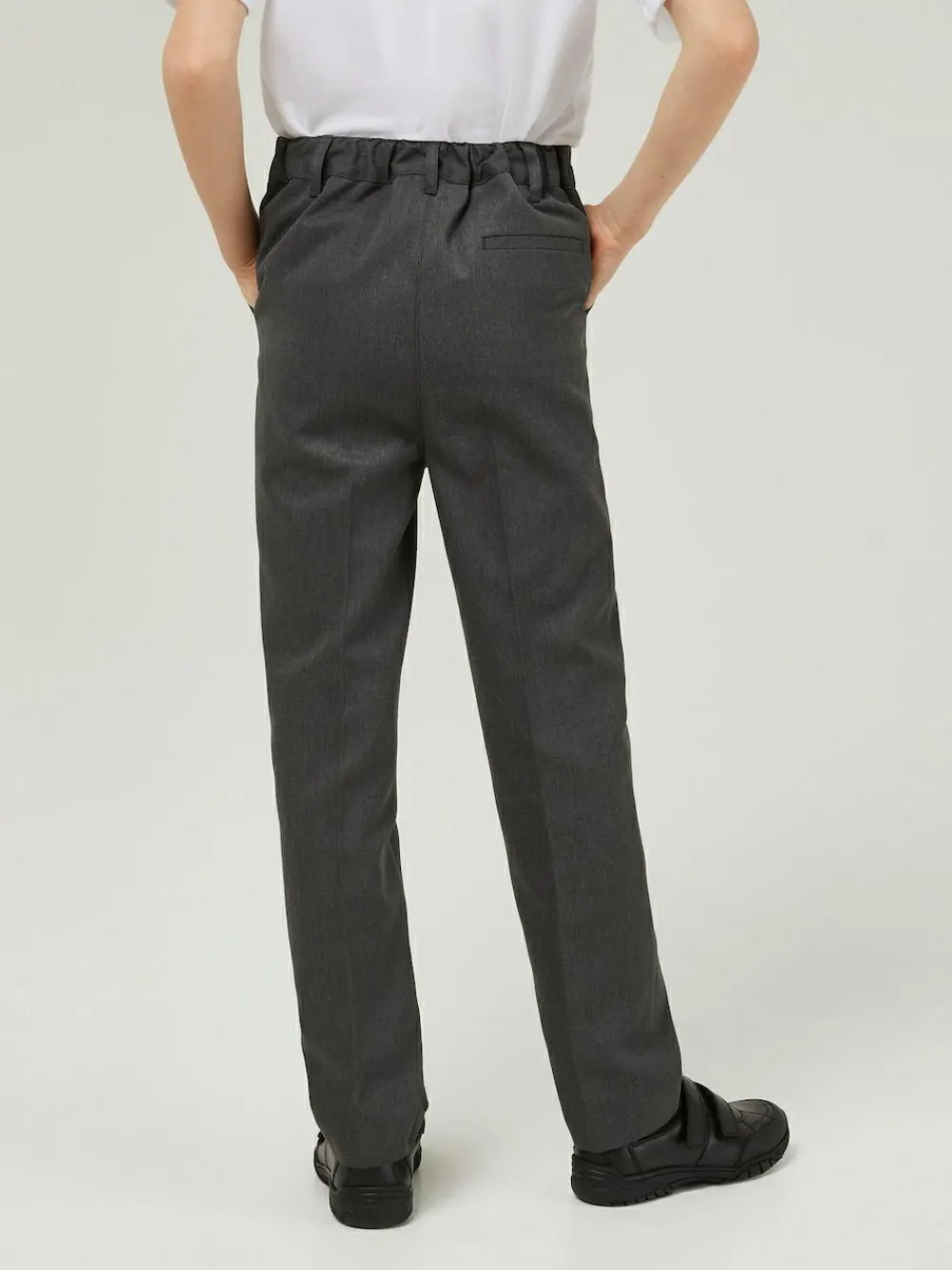 Trutex Boys Slim Leg Grey 2 Pack School Trousers