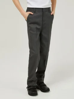 Trutex Boys Slim Leg Grey 2 Pack School Trousers