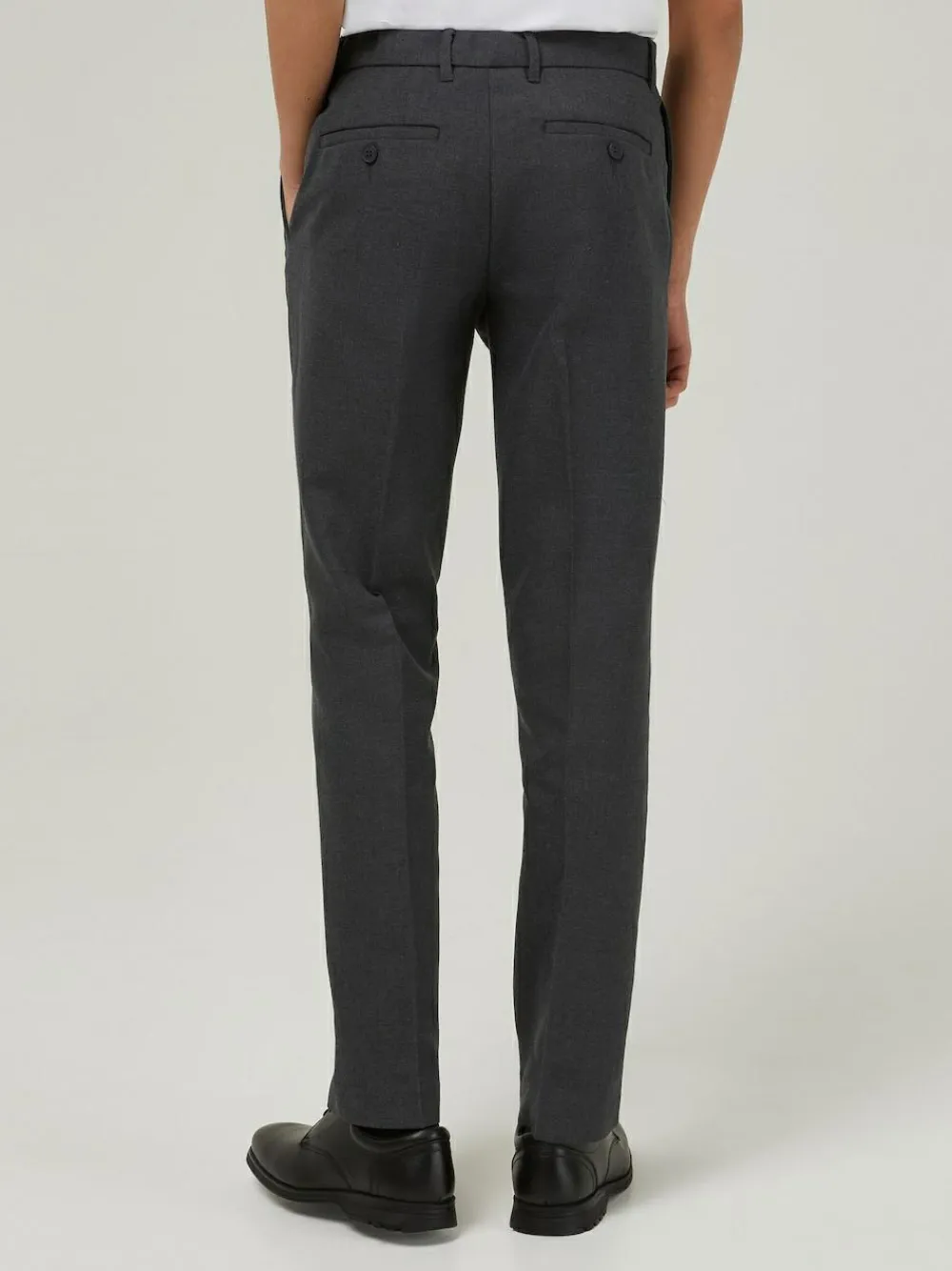 Sale Trutex Senior Boys Grey Longer Length Slim Leg School Trousers