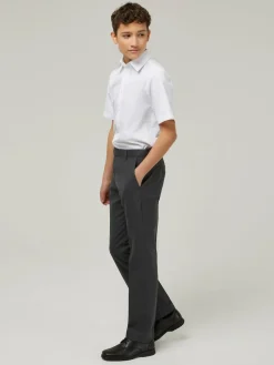 Sale Trutex Senior Boys Grey Longer Length Slim Leg School Trousers