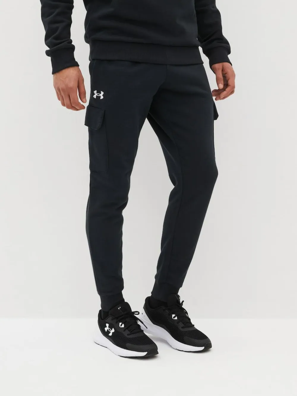 Discount Under Armour Rival Fleece Cargo Jogger Black