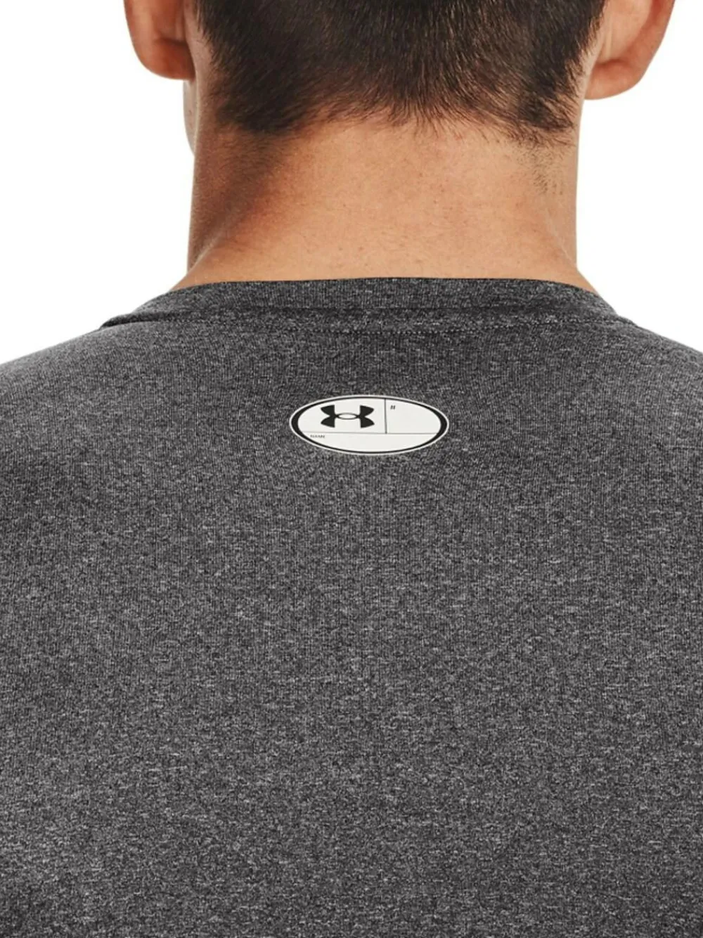 Sale Under Armour HeatGear Fitted Long Sleeve Base Layer T-Shirt Grey