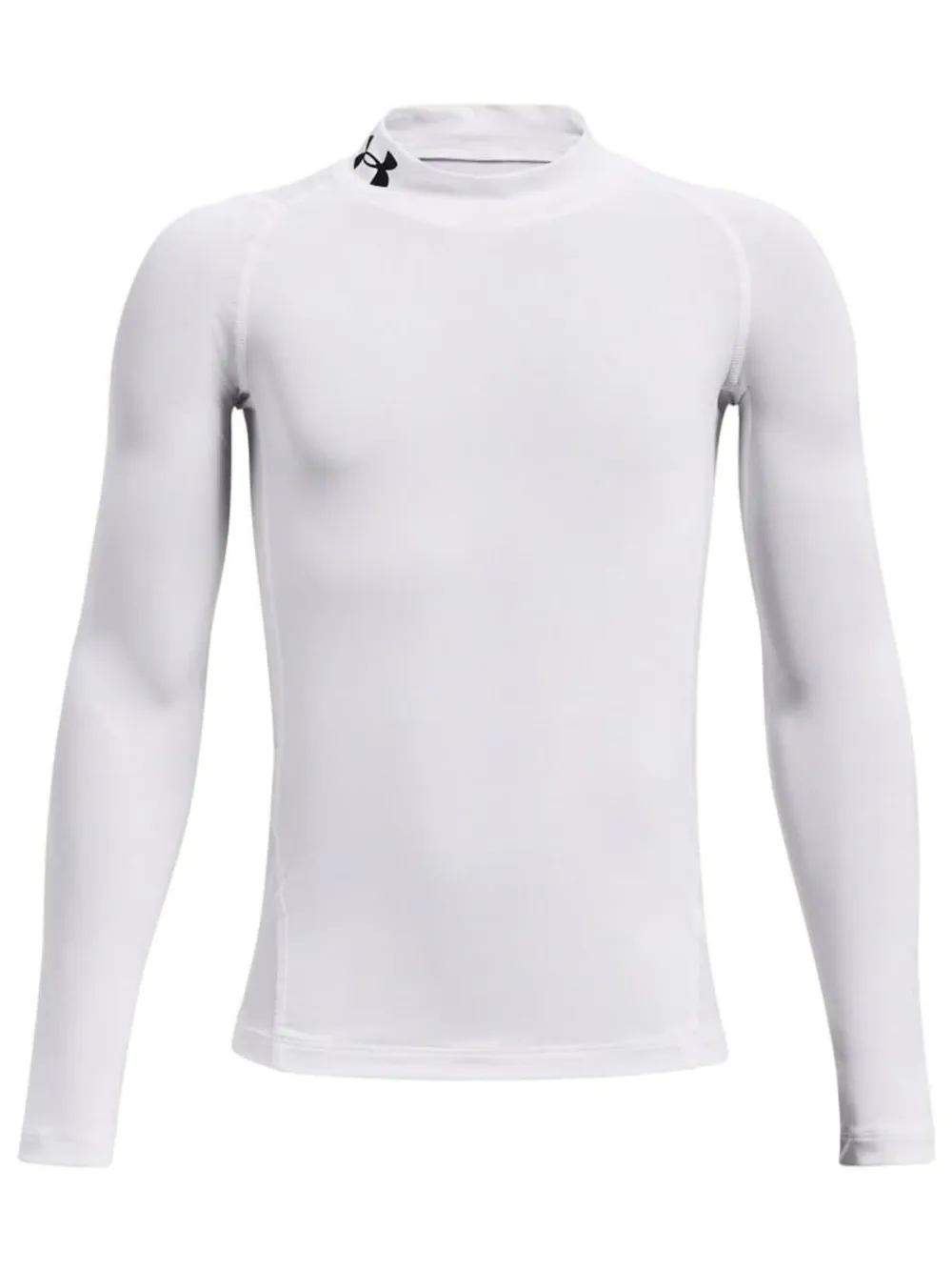 New Under Armour Heat Geat Mock Neck Long Sleeve T-Shirt Pearl White