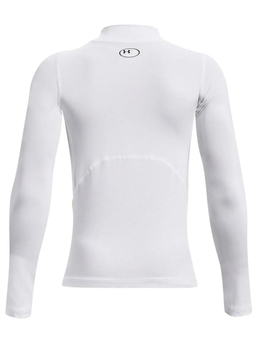 New Under Armour Heat Geat Mock Neck Long Sleeve T-Shirt Pearl White